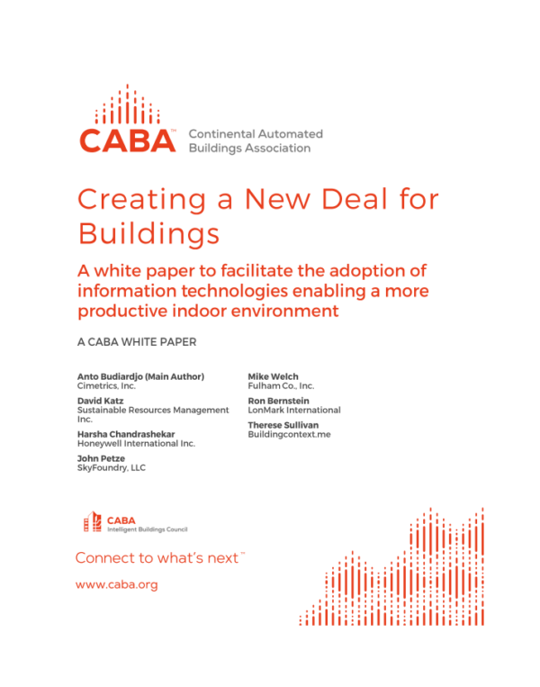 Creating a New Deal for Buildings - ASHB - Association for Smarter ...